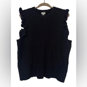 J. Crew Factory Sleeveless Ruffled Sweater. Size XXL